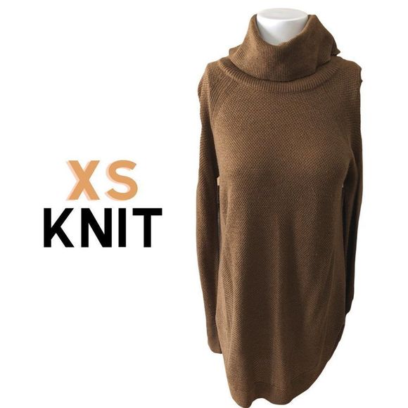 23. George Knit Cardigan Long Sleeve Brown Light knit, Rounded Bottoms, Long - Picture 1 of 11